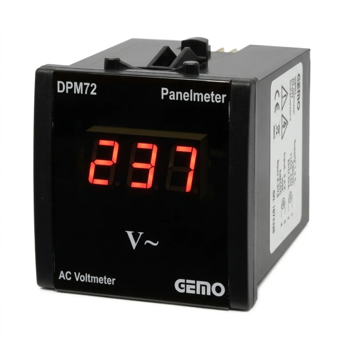 Dpm72-vac500 - Panel Tipi Dijital AC Voltmetre - Olimpiyat Otomasyon