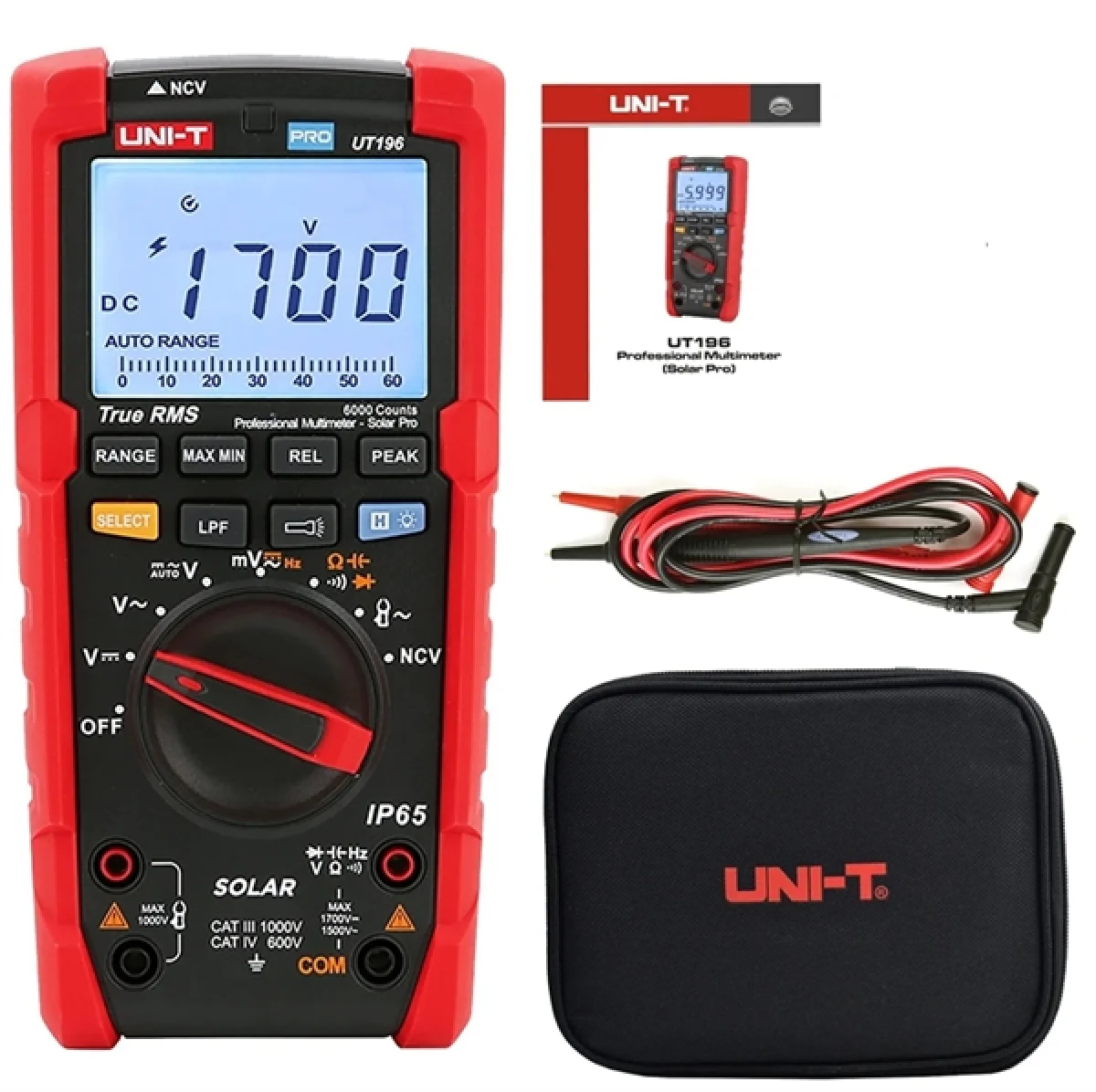 UNI-T UT196 1700V DC Solar True RMS Profesyonel Multimetre - Olimpiyat Otomasyon