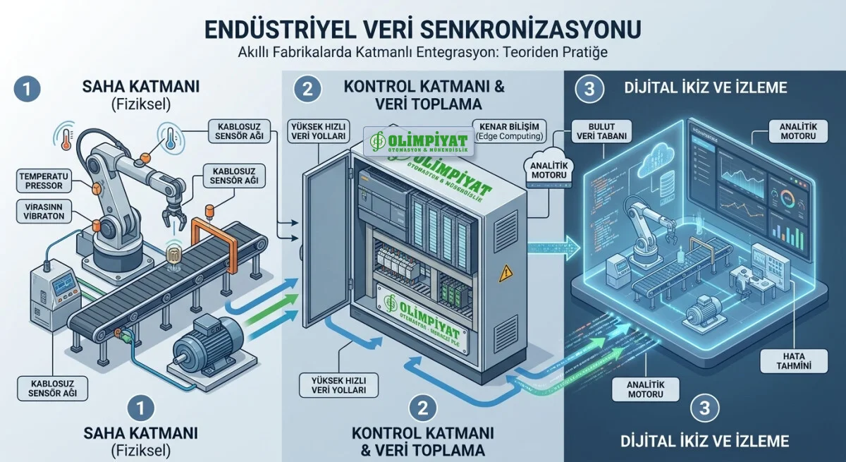 Endüstriyel Veri Senkronizasyonu: Akıllı Fabrikalarda Fiziksel ve Dijital Katmanları Birleştirme Sanatı