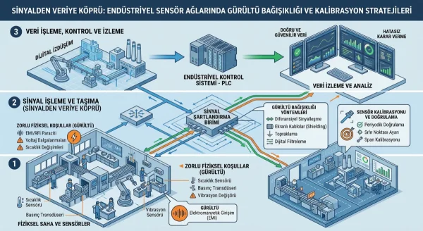 Sinyalden Veriye Köprü: Endüstriyel Sensör Ağlarında Gürültü Bağışıklığı ve Kalibrasyon Stratejileri